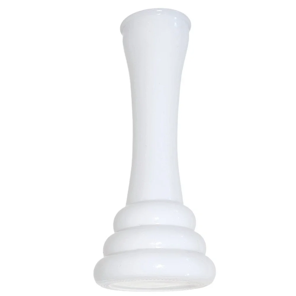 Vintage White Milk Glass Bud Vase Beehive Ribbed Base‎ Trumpet Neck 6 Inch